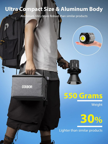 Luz De Video Colbor Cl60m 65w 5600k 7 Efectos Con Control Ap