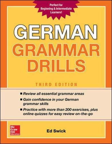 German Grammar Drills, Third Edition, De Ed Swick. Editorial Mcgraw Hill Education, Tapa Blanda En Inglés