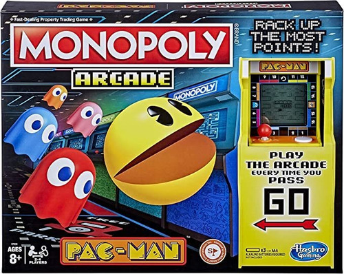 Monopoly Arcade Pac-man Juego De Mesa Para Niños De 8 Años