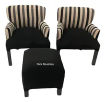 Comprar Combo Materas Poltronas Vestidas Chenille + Banquito