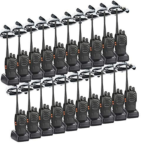 Radios Walkie Talkies Set (20 Pack) 2 Way Radio + 20 Covert