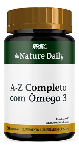 A-z Completo Com Ômega 3 Nature Daily 30 Cápsulas Sabor Without Flavor