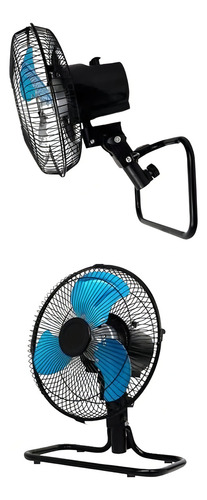 2 Pack Ventilador Pedestal 18 Pulgadas 3 Vel Aspas Metalicas 45.72 Cm Negro Azul Metal 3