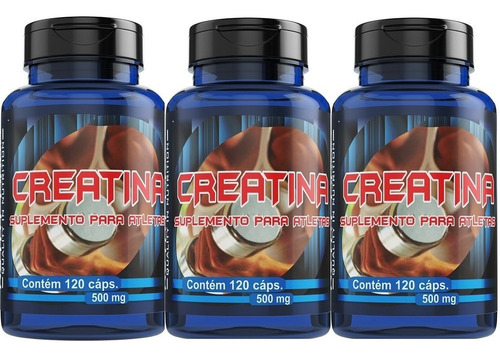 Creatina 500mg 3x 120 Cápsulas Melcoprol Sabor Sem Sabor