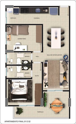 Imagem 12 de 18 de Apartamento, 2 Dorms Com 68.13 M² - Forte - Praia Grande - Ref.: Thzr1 - Thzr1