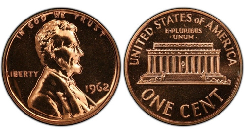 1962 Penny Cobre Un Centavo 1 Un One Cent Ms Moneda Proof A+