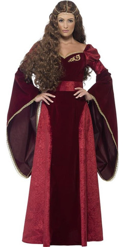 Disfraz De Reina Medieval De Lujo Para Mujer De Smiffys,rojo