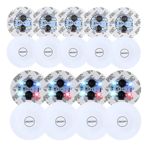 20 Luces Led Pegatinas Para Botellas, Luces Taza Tapete Led