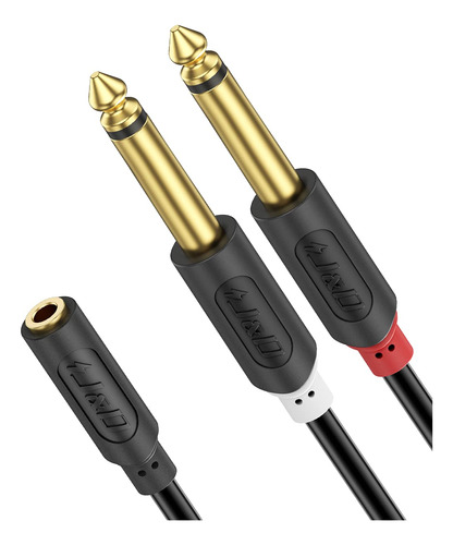 J&d Cable De Conexion Estereo De 0.138 in A Doble 1/4 Ts De