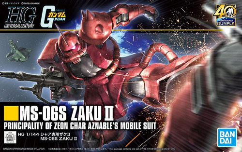 Zaku Ii Char Custom Revive Hg 1/144 Bandai - Gundam 0079