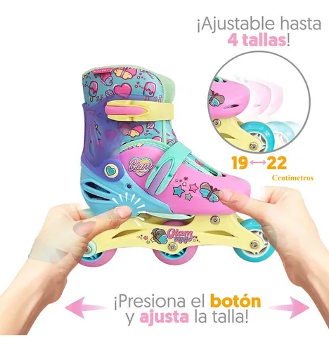 Patines 2 En 1 3 Ruedas Rush Girl rosado 29 A 33 Cuotas sin inter s