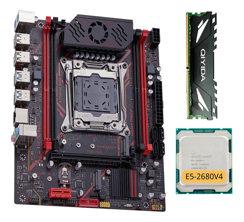 Kit Tarjeta Madre X99 Cpu Xeon E5 2680 V4 16gb Ddr4 Tpm H9s (Reacondicionado)