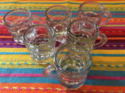 Jarritas Vasos Con Asa De Vidrio (precio Publicación X6)