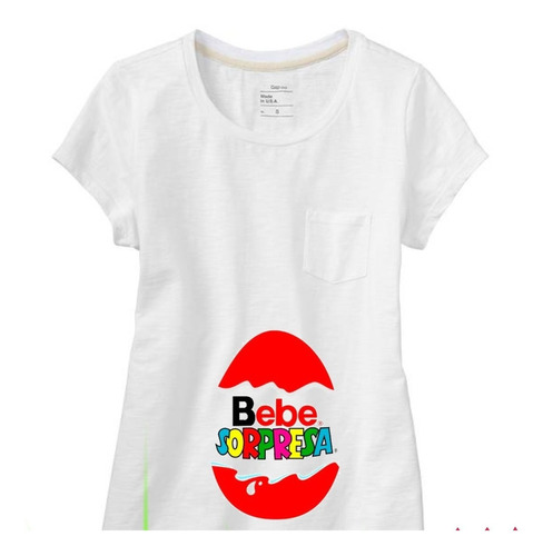 Remera Embarazada Bebe Sorpresa - Regalo - Kinder Sorpresa