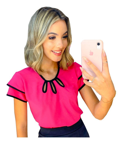 Blusa Feminina Blusinha 3 Gota Manga Curta Moda Evangélica