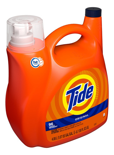 Tide Detergente 4.08lts Original Concentrado He 96lavados