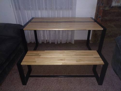Imagen 5 de 8 de Mesa Comedor Hierro Y Madera. Jd (arte Y Diseño)