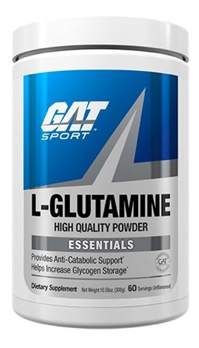 Suplemento en polvo GAT Sport L-Glutamine aminoácidos en pote de 300g