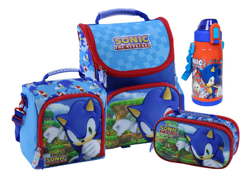 Sonic Set Mochila/lonch/cart + Tomatodo Térmico