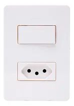 Comprar Conjunto 1 Interruptor Simples + 1 Tomada 2p+t 10a 250v Abb Cor Branco Corrente Nominal 10 A