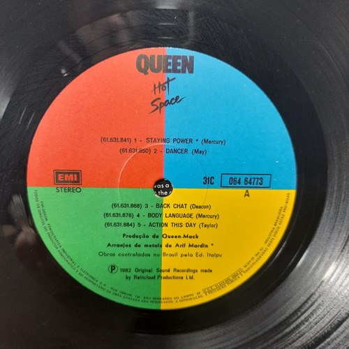 Lp Vinil Queem Hot Space Com Encarte