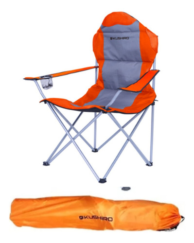 Silla Sillon Plegable Camping Respaldo Alto Reforzad Kushiro