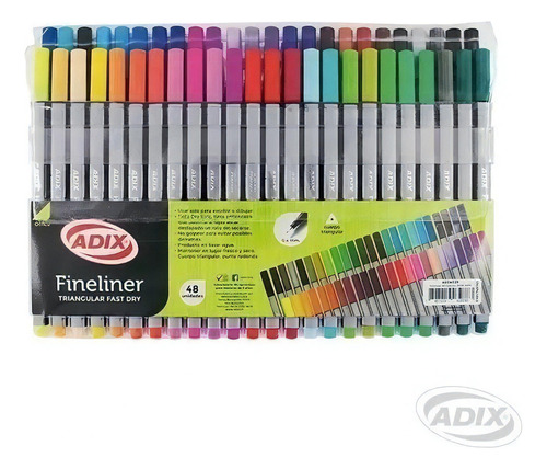 Lápices Fineliner 48 Colores Adix