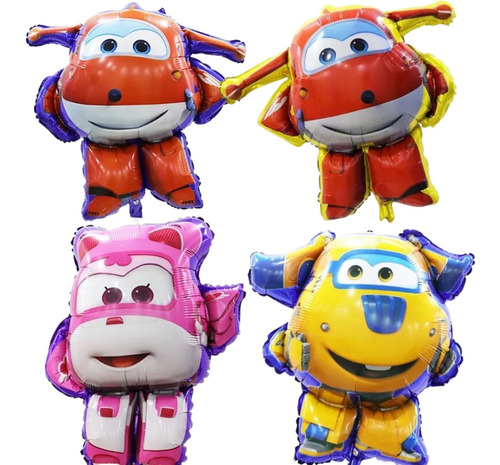 Set De Globos Aluminio Super Wings Aviones