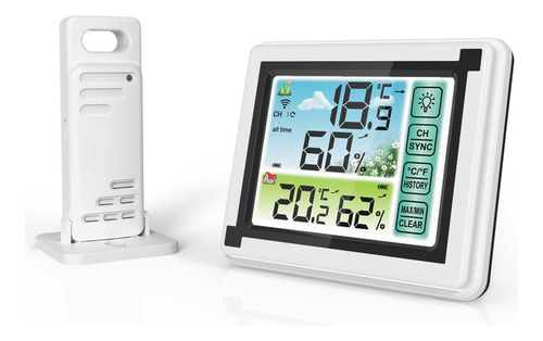 Termohigrómetro De Humedad Para Exteriores E Interiores, Ina