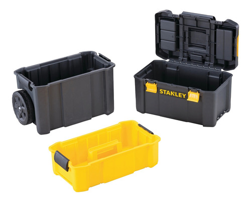 Imagen 2 de 4 de Caja de herramientas Stanley STST18631 de plástico con ruedas 28cm x 61cm x 62.3cm negra