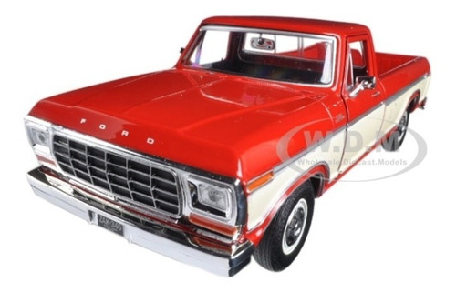 1979 Ford F150 Custom Rojo/crema Display Motormax 1:24