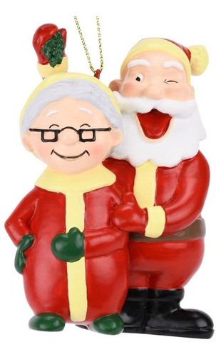 Santa Y Señora Claus Se Besan Bajo El Muerdago Adorno ...