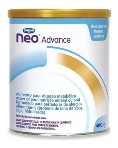 Fórmula infantil em pó sem glúten Danone Neocate Advance en lata de 1 de 400g - 3  a 10 anos