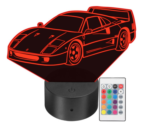Lámpara Led Decorativa Ferrari F40 Auto Rgb Personalizada