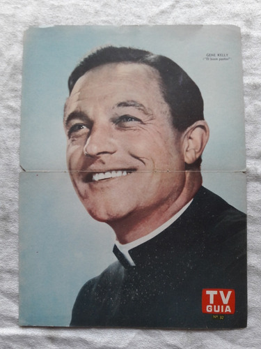 Antiguo Poster Tv Guia N° 32 Gene Kelly El Buen Pastor