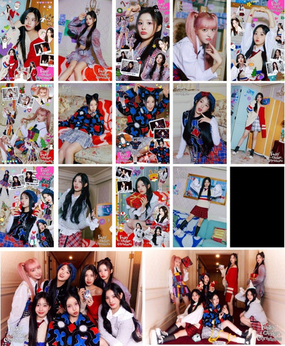 Juego 16 Posters Nmixx Funky Glitter Christmas Fotos Kpop V1