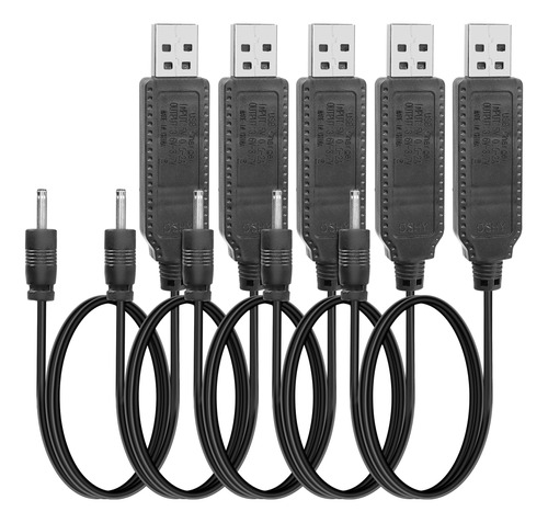 Yacsejao Usb To Dc 2.0mm Cable 5 Pack Usb 2.0 Type A Male T.