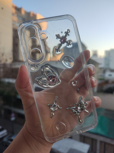 Funda Charms Apliques Brillo Para Sam A12 A15 A16 A36 A56 A36/a56