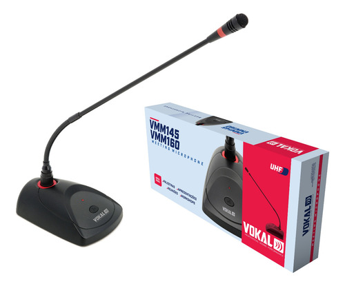 Microfone De Mesa Gooseneck Vokal Vmm-145 45cm Conferência