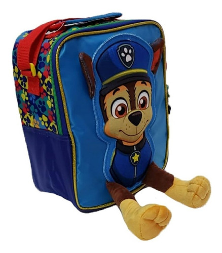 Imagen 8 de 9 de Kit Paw Patrol Kinder Marshall Mochila Carro + Lonchera