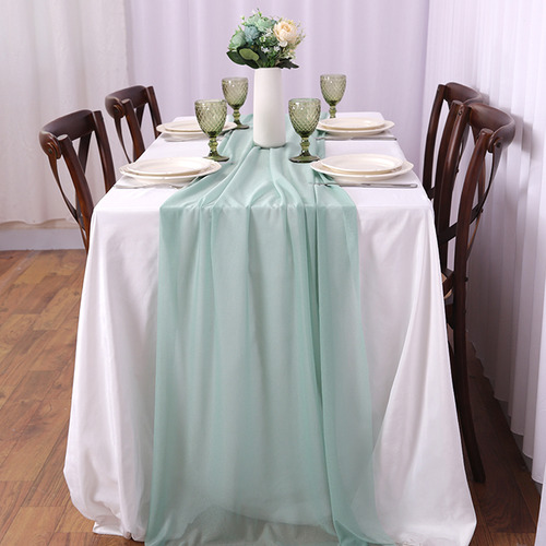 Mantel Vertical De Chiffon Table Runner Para Mesa
