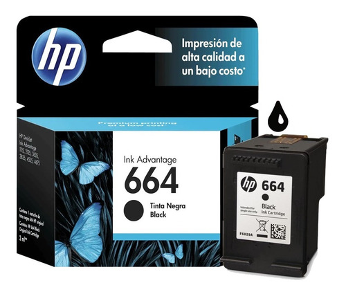 Cartucho Hp 664 Negro Para Impresora Original Verificable