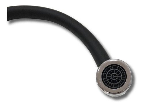 Imagen 2 de 5 de Canilla Monocomando Cocina Baño Flexible Color Negro