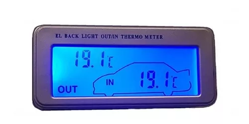 Termometro Interior Exterior Para Auto Con Luz De Fondo