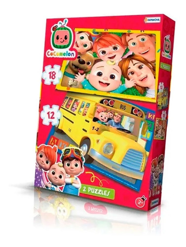 Puzzle Cocomelon 2 En 1  12 Y 18 Piezas Tapimovil Coc00201