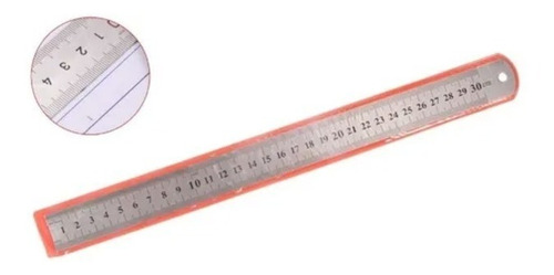 Regla Metálica 30 Cm , 12 Pulgadas