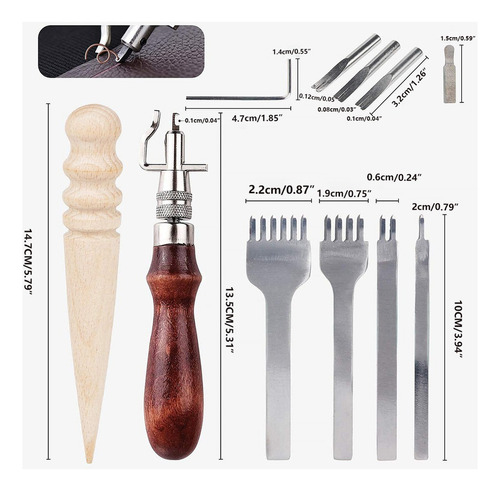 Juego De 11 Herramientas Para Coser Cuero