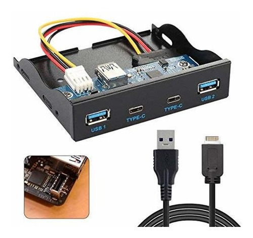 Cablecc Usb ***** Cabecera De Panel Frontal A Usb-c Y Usb **