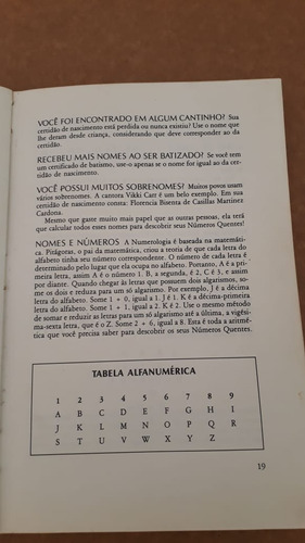 Numerologia E Números Quentes = Livro De Jean Simpson 1987