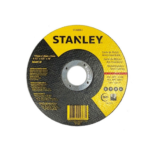 100 Discos Corte 4-1/2  115mmx1mmx22mm - Sta8061b Stanley 